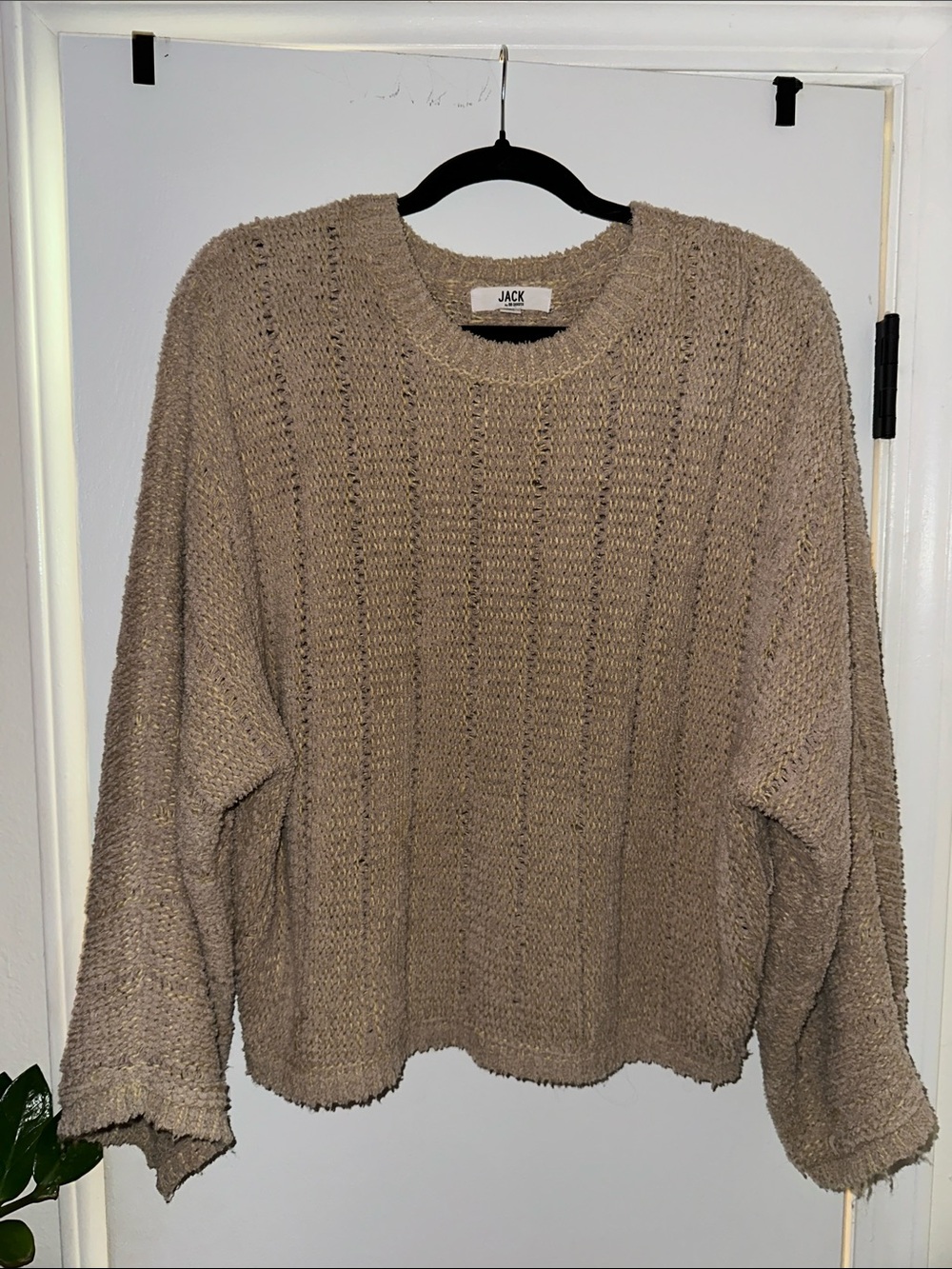 Jack by BB Dakota Cozy Taupe Crewneck Sweater